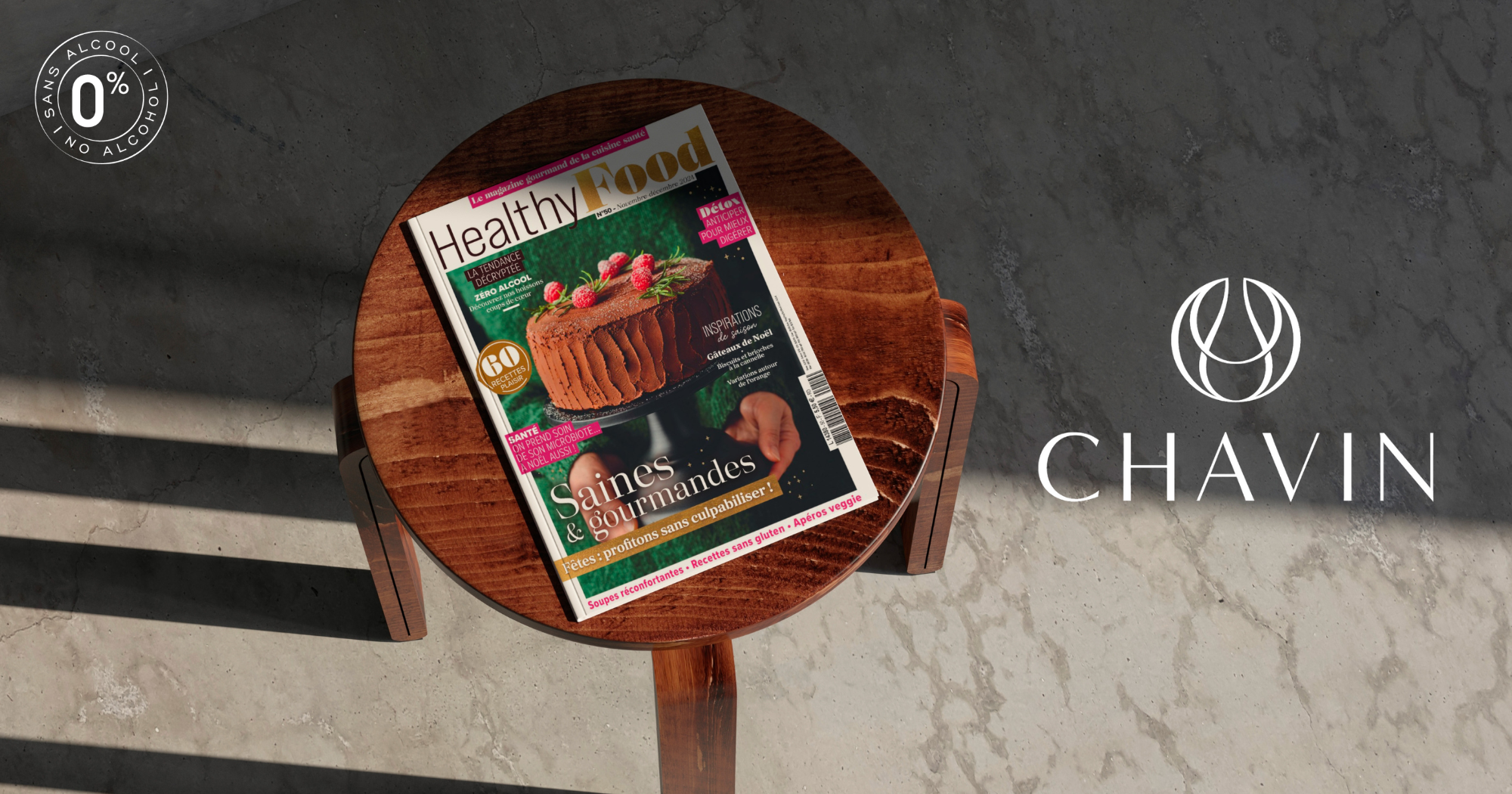 Chavin - Les alternatives sans alcool CHAVIN dans le magazine Healthy Food