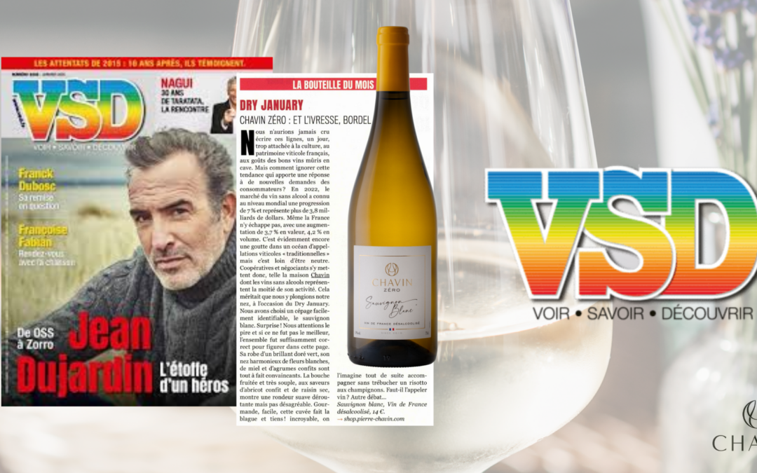 Chavin Zéro Vin De France Sauvignon Blanc dans VSD