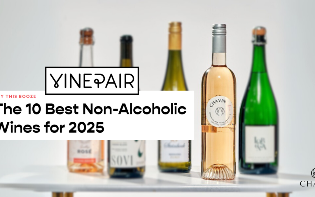 Pierre Chavin Zero Rosé distingué parmi les meilleurs vins sans alcool de 2025 par VinePair